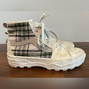 Vans Sentry Sk8-Hi Top Plaid Turtledove Ultra Cushion Women’s 8.5
